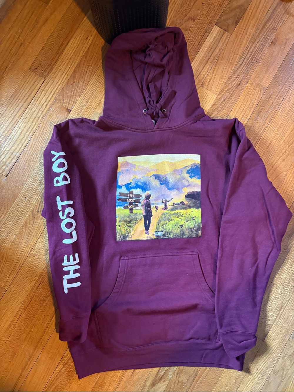 Cordae Maroon 'The Lost Boy' Graphic Hoodie - Men